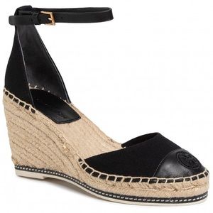 NEW Tory Burch Color Block Wedge Espadrilles 85mm